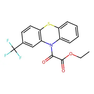 ethyl oxo[2-(trifluoromethyl)-10H-phenothiazin-10-yl]acetate structure