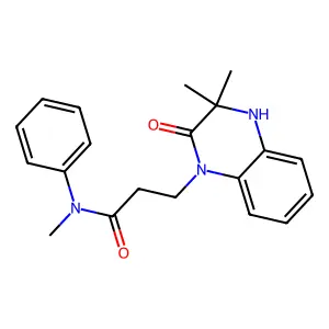 3-(3,3-dimethyl-2-oxo-4H-quinoxalin-1-yl)-N-methyl-N-phenylpropanamide structure