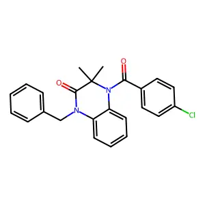 1-Benzyl-4-(4-chlorobenzoyl)-3,3-dimethylquinoxalin-2-one structure