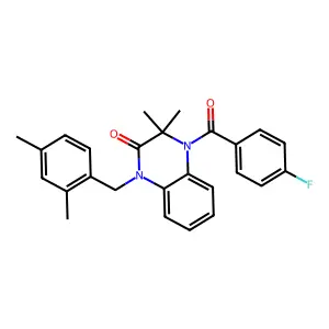 1-[(2,4-Dimethylphenyl)methyl]-4-(4-fluorobenzoyl)-3,3-dimethylquinoxalin-2-one structure