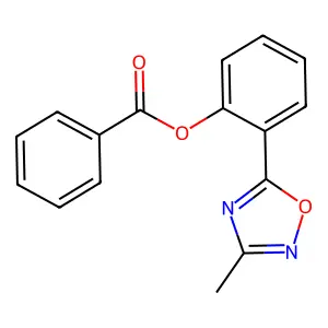 2-(3-Methyl-1,2,4-oxadiazol-5-yl)phenyl benzoate structure