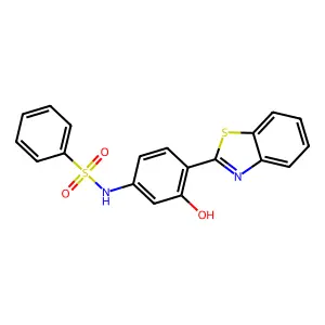 N-[4-(1,3-benzothiazol-2-yl)-3-hydroxyphenyl]benzenesulfonamide structure