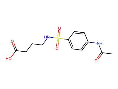 4-(4-Acetamidobenzenesulfonamido)butanoic acid structure