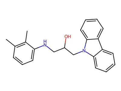1-(9H-carbazol-9-yl)-3-[(2,3-dimethylphenyl)amino]propan-2-ol structure