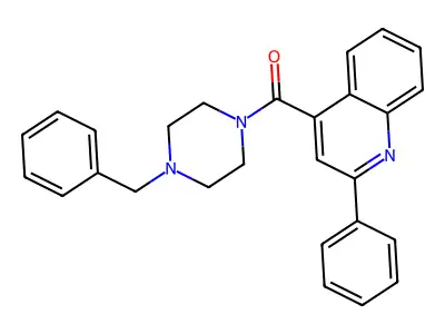 (4-Benzylpiperazin-1-yl)(2-phenylquinolin-4-yl)methanone structure