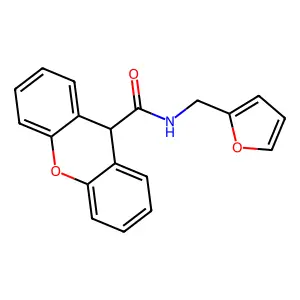 N-(furan-2-ylmethyl)-9H-xanthene-9-carboxamide structure
