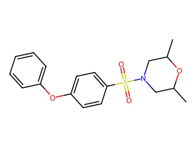 2,6-Dimethyl-4-((4-phenoxyphenyl)sulfonyl)morpholine structure