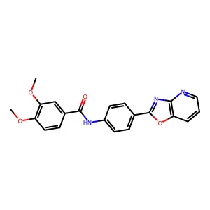 3,4-dimethoxy-N-[4-([1,3]oxazolo[4,5-b]pyridin-2-yl)phenyl]benzamide structure