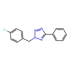2-[(4-Fluorophenyl)methyl]-5-phenyltetrazole structure