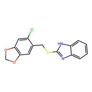 2-{[(6-Chloro-2H-1,3-benzodioxol-5-YL)methyl]sulfanyl}-1H-1,3-benzodiazole structure