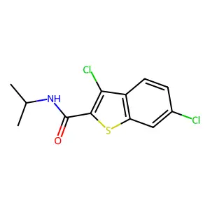 3,6-dichloro-N-(propan-2-yl)-1-benzothiophene-2-carboxamide structure