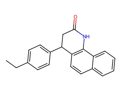 4-(4-ethylphenyl)-3,4-dihydrobenzo[h]quinolin-2(1H)-one structure