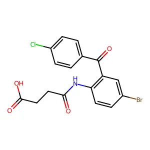 4-[4-Bromo-2-(4-chlorobenzoyl)anilino]-4-oxobutanoic acid structure