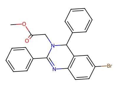methyl 2-(6-bromo-2,4-diphenyl-4H-quinazolin-3-yl)acetate structure
