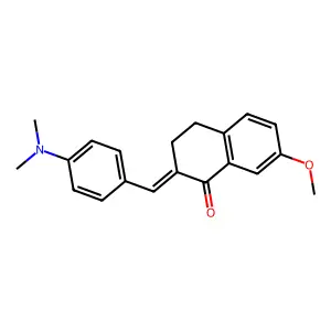 2-[4-(dimethylamino)benzylidene]-7-methoxy-3,4-dihydro-1(2H)-naphthalenone structure