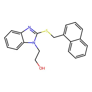 2-[2-(Naphthalen-1-ylmethylsulfanyl)benzimidazol-1-yl]ethanol structure