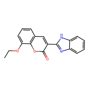 3-(1H-benzimidazol-2-yl)-8-ethoxy-2H-chromen-2-one structure