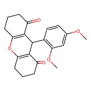 9-(2,4-dimethoxyphenyl)-3,4,5,6,7,9-hexahydro-2H-xanthene-1,8-dione structure