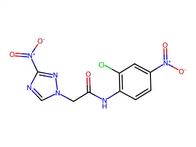 N-(2-chloro-4-nitrophenyl)-2-(3-nitro-1H-1,2,4-triazol-1-yl)acetamide structure