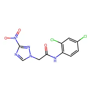 N-(2,4-dichlorophenyl)-2-(3-nitro-1H-1,2,4-triazol-1-yl)acetamide structure