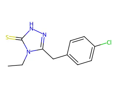 5-(4-chlorobenzyl)-4-ethyl-4H-1,2,4-triazole-3-thiol structure