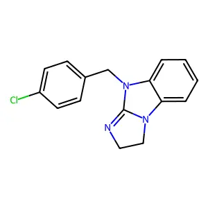 9-(4-chlorobenzyl)-2,9-dihydro-3H-imidazo[1,2-a]benzimidazole structure