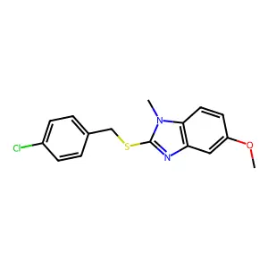 2-[(4-Chlorophenyl)methylsulfanyl]-5-methoxy-1-methylbenzimidazole structure