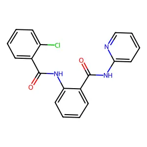2-[(2-chlorobenzoyl)amino]-N-pyridin-2-ylbenzamide structure