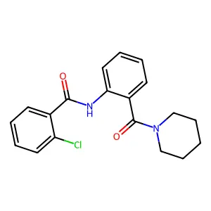 2-chloro-N-[2-(piperidine-1-carbonyl)phenyl]benzamide structure