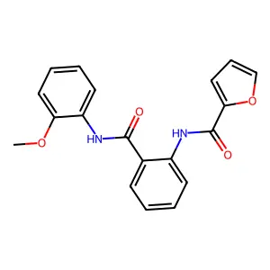 N-[2-[(2-methoxyphenyl)carbamoyl]phenyl]furan-2-carboxamide structure