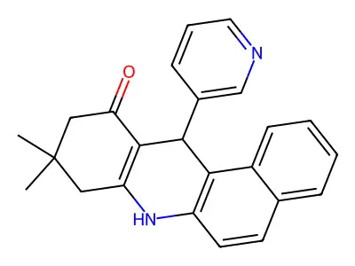 9,9-Dimethyl-12-pyridin-3-yl-7,8,10,12-tetrahydrobenzo[a]acridin-11-one structure