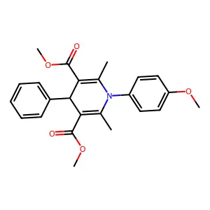 dimethyl 1-(4-methoxyphenyl)-2,6-dimethyl-4-phenyl-4H-pyridine-3,5-dicarboxylate structure