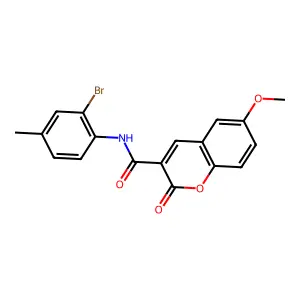 N-(2-bromo-4-methylphenyl)-6-methoxy-2-oxo-2H-chromene-3-carboxamide structure