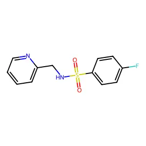 4-氟-N-(吡啶-2-基甲基)苯磺酰胺 structure