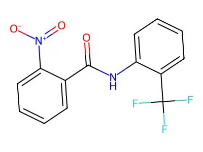 2-nitro-N-[2-(trifluoromethyl)phenyl]benzamide structure