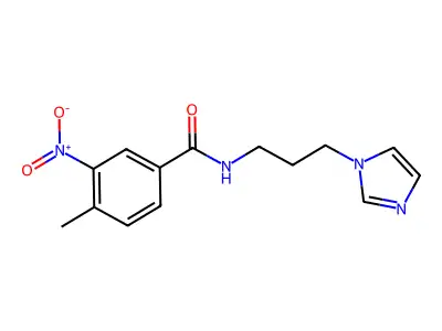 N-(3-imidazol-1-ylpropyl)-4-methyl-3-nitrobenzamide structure
