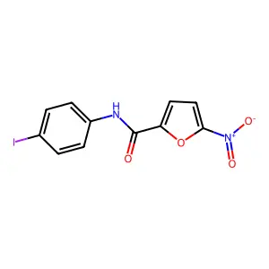 N-(4-iodophenyl)-5-nitrofuran-2-carboxamide structure