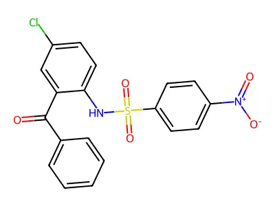 N-(2-benzoyl-4-chlorophenyl)-4-nitrobenzenesulfonamide structure