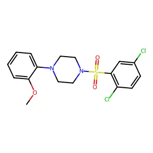 1-[(2,5-Dichlorophenyl)sulfonyl]-4-(2-methoxyphenyl)piperazine structure