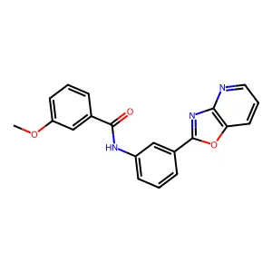 3-methoxy-N-(3-(oxazolo[4,5-b]pyridin-2-yl)phenyl)benzamide structure