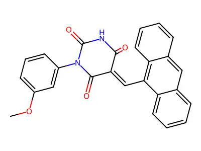 5-(Anthracen-9-ylmethylidene)-1-(3-methoxyphenyl)-1,3-diazinane-2,4,6-trione structure