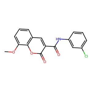 N-(3-Chlorophenyl)-8-methoxy-2-oxo-2H-chromene-3-carboxamide structure