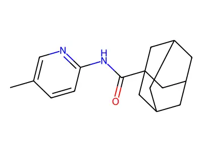 N-(5-methylpyridin-2-yl)adamantane-1-carboxamide structure