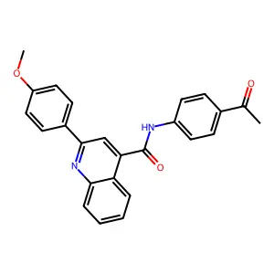 N-(4-acetylphenyl)-2-(4-methoxyphenyl)quinoline-4-carboxamide structure
