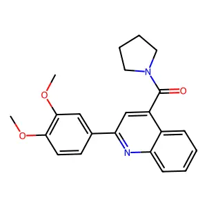 2-(3,4-Dimethoxyphenyl)-4-(pyrrolidine-1-carbonyl)quinoline structure