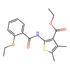 Ethyl 2-[(2-ethoxybenzoyl)amino]-4,5-dimethylthiophene-3-carboxylate structure