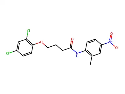 4-(2,4-dichlorophenoxy)-N-(2-methyl-4-nitrophenyl)butanamide structure