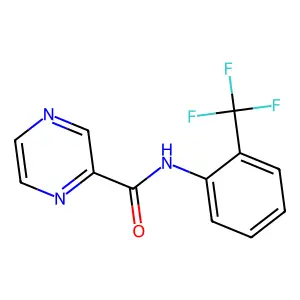 N-[2-(trifluoromethyl)phenyl]pyrazine-2-carboxamide structure