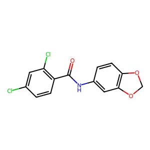 N-(1,3-苯并二氧戊环-5-基)-2,4-二氯苯甲酰胺 structure