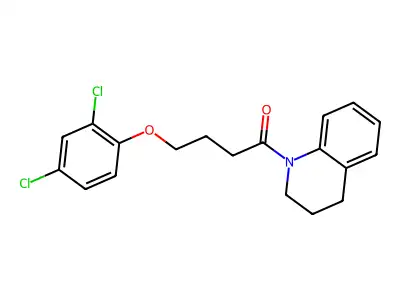 4-(2,4-dichlorophenoxy)-1-(3,4-dihydro-2H-quinolin-1-yl)butan-1-one structure